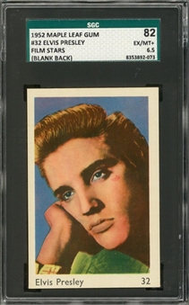 1952 Maple Leaf Gum Film Stars #32 Elvis Presley – SGC 82 EX/MT+ 6.5 "1 of 1!"